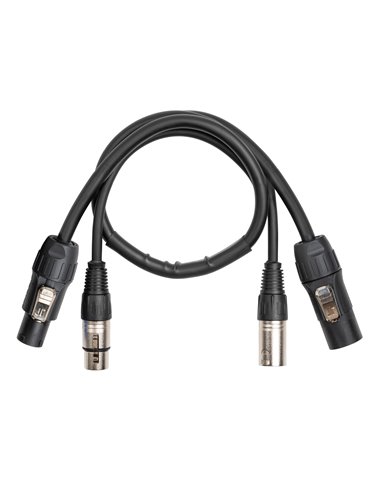 CX13-0.50 Combi Cable Powerconnector TR - XLR M / Powerconnector TR - XLR F 0.50m
