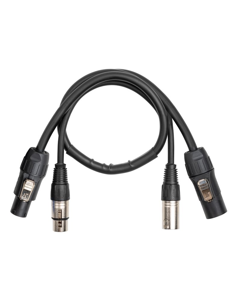 CX13-0.50 Combi Cable Powerconnector TR - XLR M / Powerconnector TR - XLR F 0.50m
