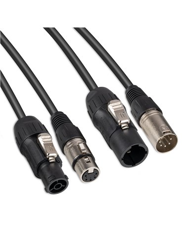 CX13-0.50 Combi Cable Powerconnector TR - XLR M / Powerconnector TR - XLR F 0.50m 2