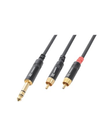 CX84-1 Cable 6.3 Stereo- 2 RCA Macho 1.5m