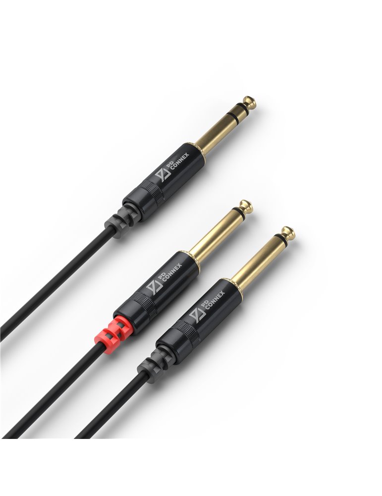 CX76-3 Cable 6.3 Stereo- 2x6.3 Mono 3.0m