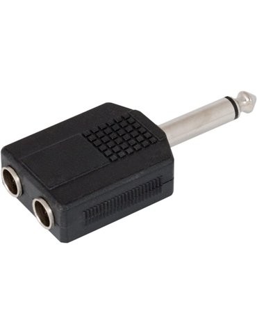 Adaptador Impcable 2 Hembras Jack 6,3 A Jack Mono