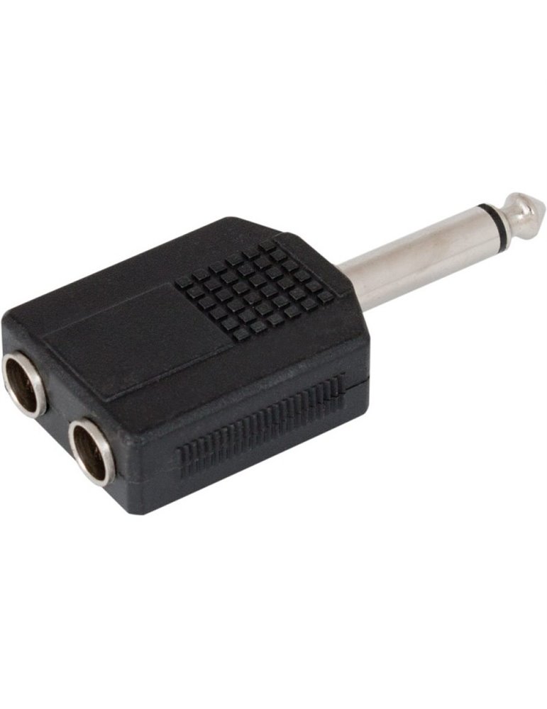 Adaptador Impcable 2 Hembras Jack 6,3 A Jack Mono