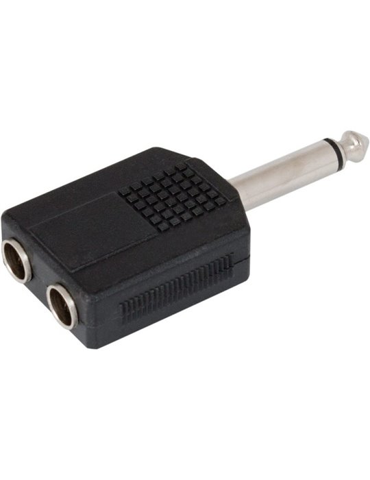 Adaptador Impcable 2 Hembras Jack 6,3 A Jack Mono