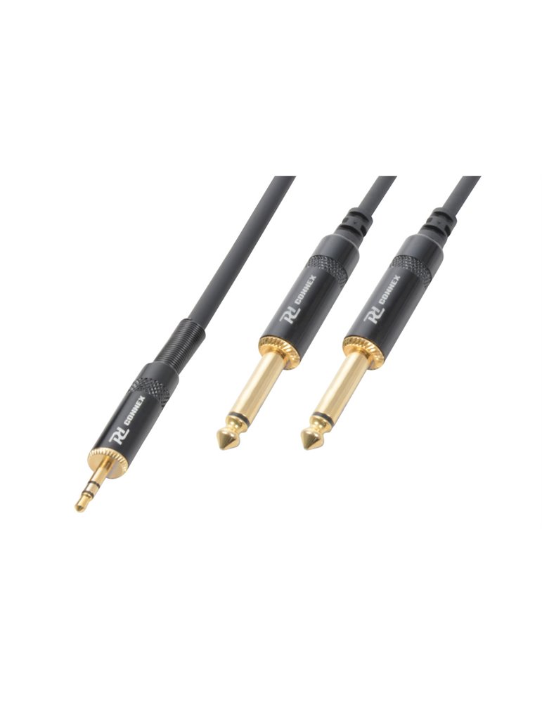 CX86-3 Cable Jack 3.5 Stereo-2x Jack 6.3 Mono 3.0m HQ