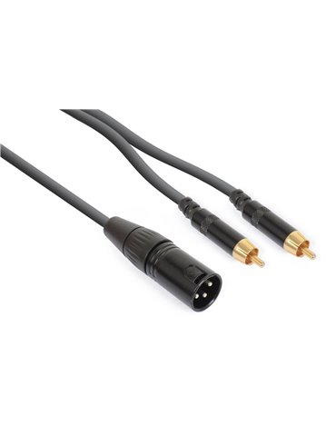 CX58-1 Cable XLR Macho - 2x RCA Macho 1.5m