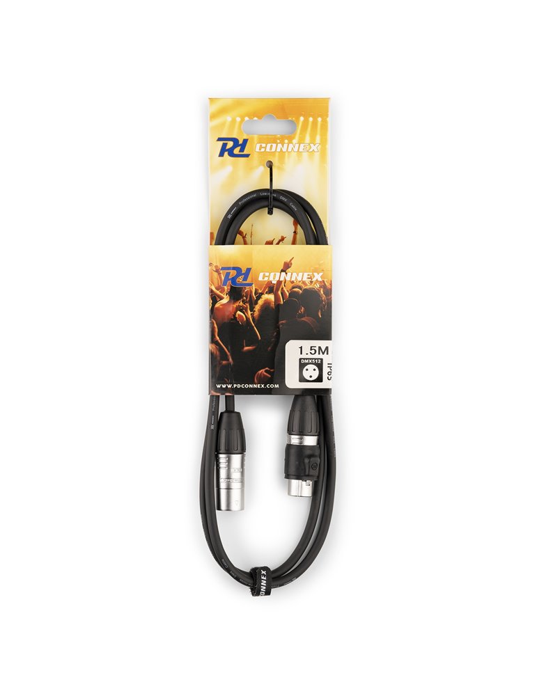 CX104-1 DMX IP65 XLR 3-pin Macho-XLR Hembra 1,5m