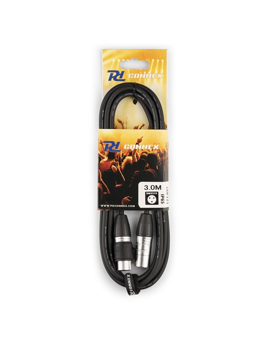 CX104-3 DMX IP65 XLR 3-pin Macho-XLR Hembra 3,0m