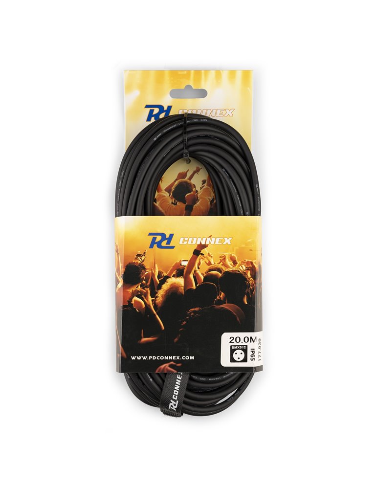 CX104-20 DMX IP65 XLR 3-pin Macho-XLR Hembra 20m