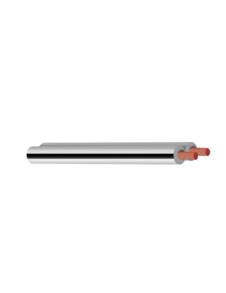 RX26 Cable paralelo altavoz, 2 x 0,75MM, 6.0A, Blanco, 100m