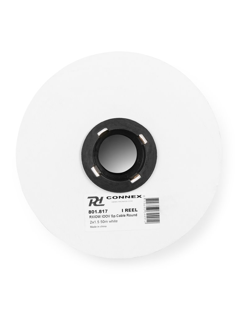 RX10W Cable altavoz linea de 100V, 2 x 1.5mm, 15A, Blanco, 50m