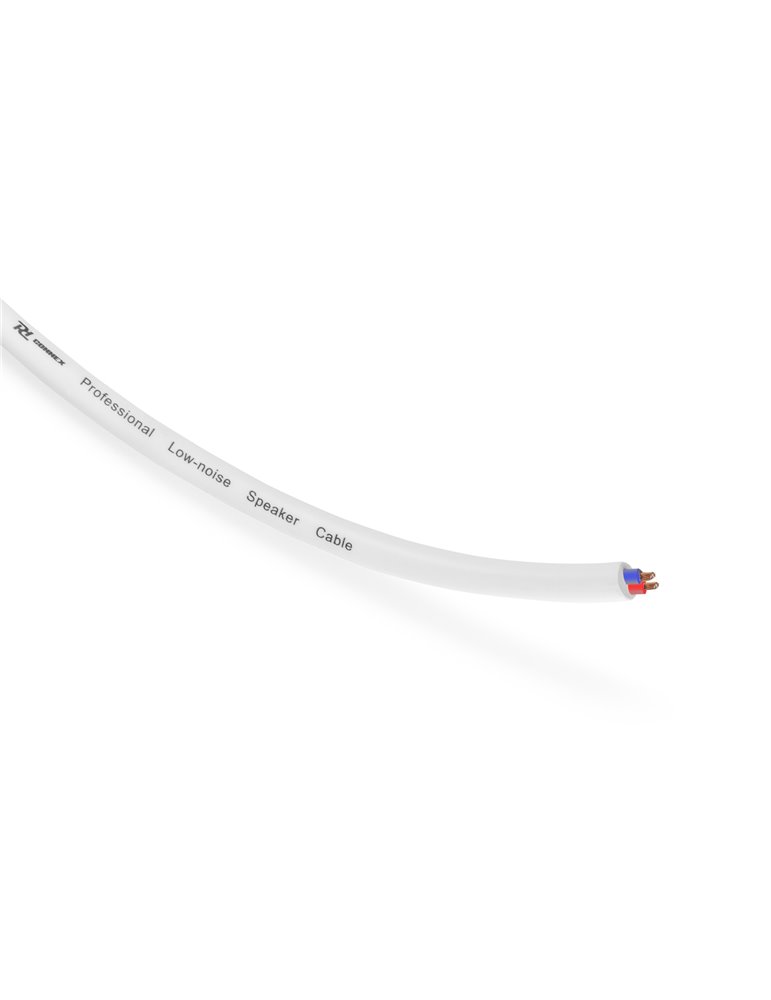 RX10W Cable altavoz linea de 100V, 2 x 1.5mm, 15A, Blanco, 50m
