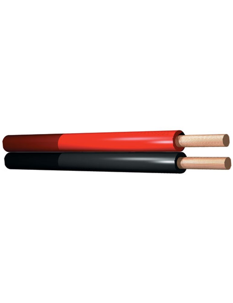 RX22 Cable paralelo 2 conductores, 2 x 1.5mm, 15A, Rojo/Negro, 100m