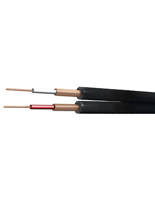 RX38 Cable de Audio 2 conductores Negro, 100m