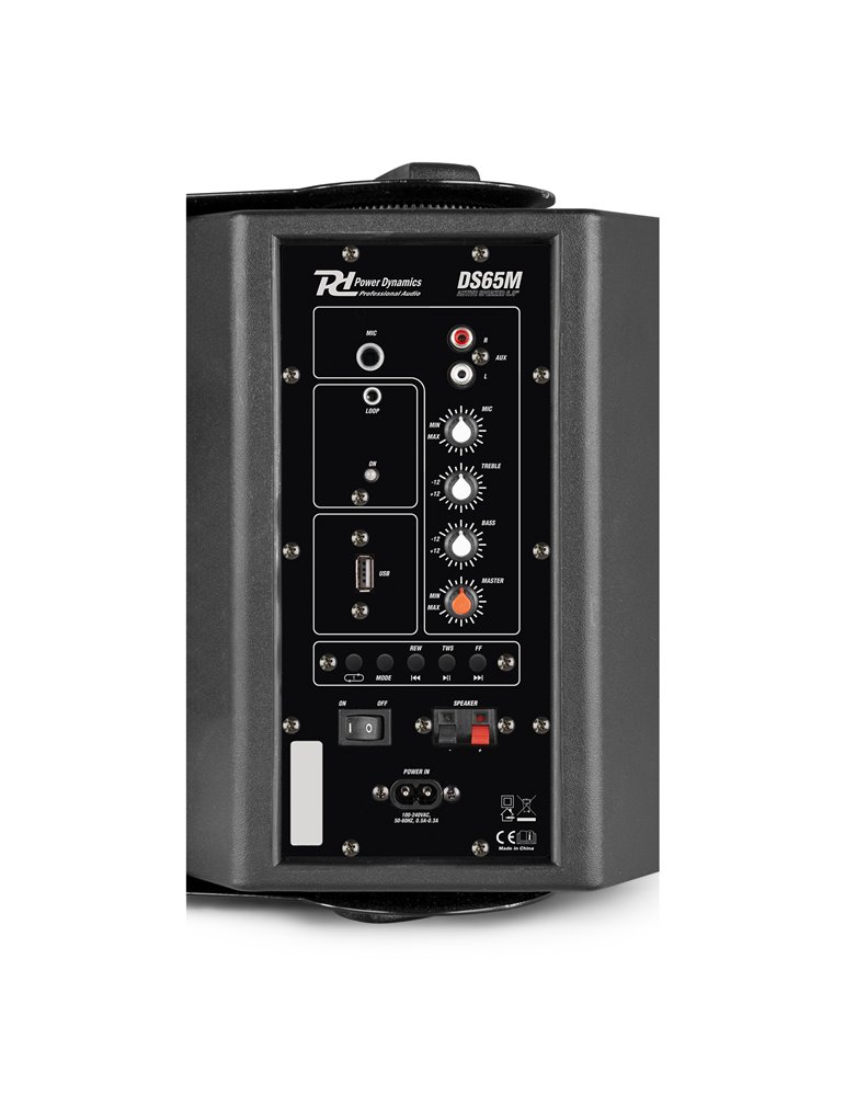 DS65MB Conjunto altavoces activo con BT 6.5” 125W Negro
