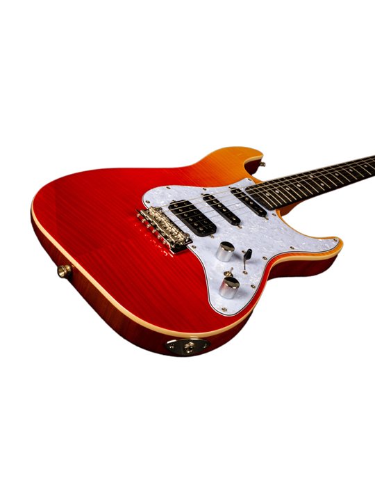 Guitarra Eléctrica Jet JS600-TRS-HSS Transparent Red