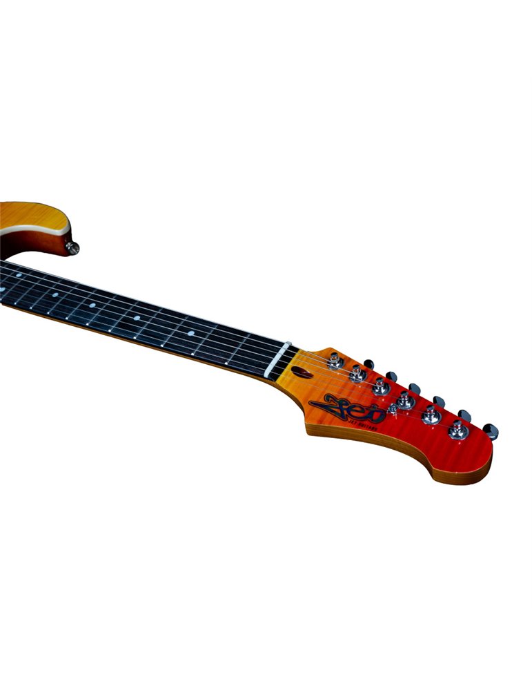 Guitarra Eléctrica Jet JS600-TRS-HSS Transparent Red