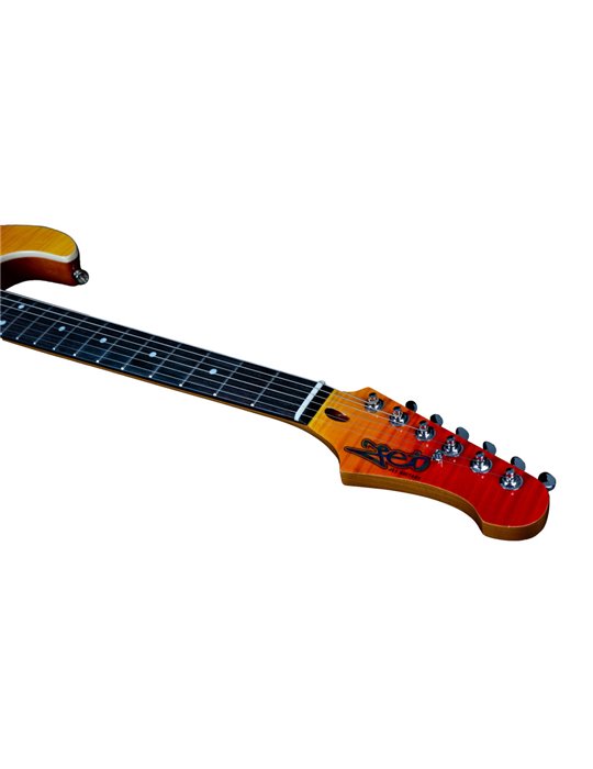 Guitarra Eléctrica Jet JS600-TRS-HSS Transparent Red
