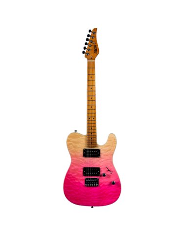 Guitarra Eléctrica Jet JT450-QTPK Rosa Transparente