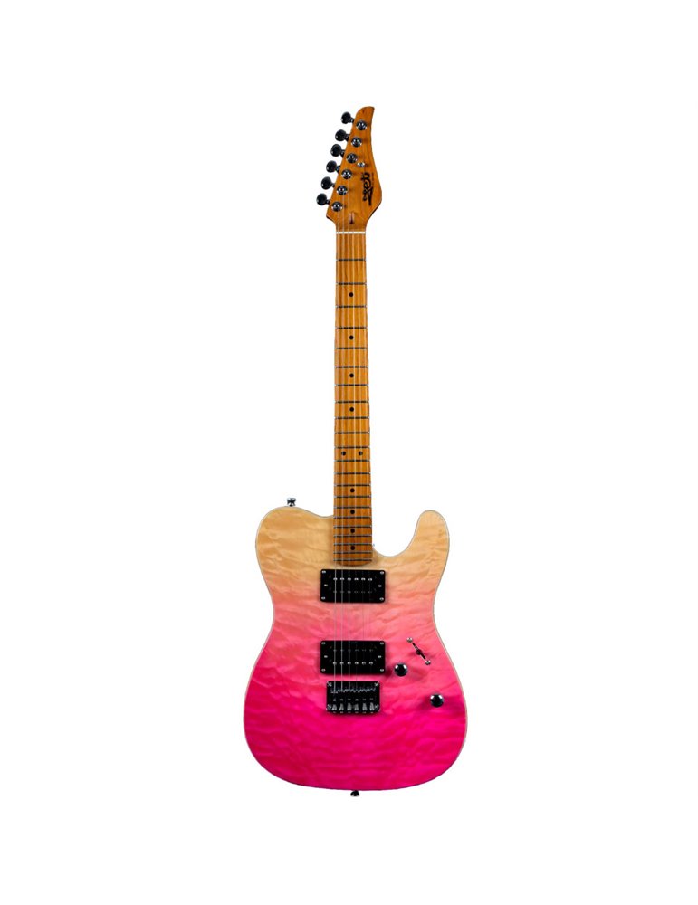 Guitarra Eléctrica Jet JT450-QTPK Rosa Transparente