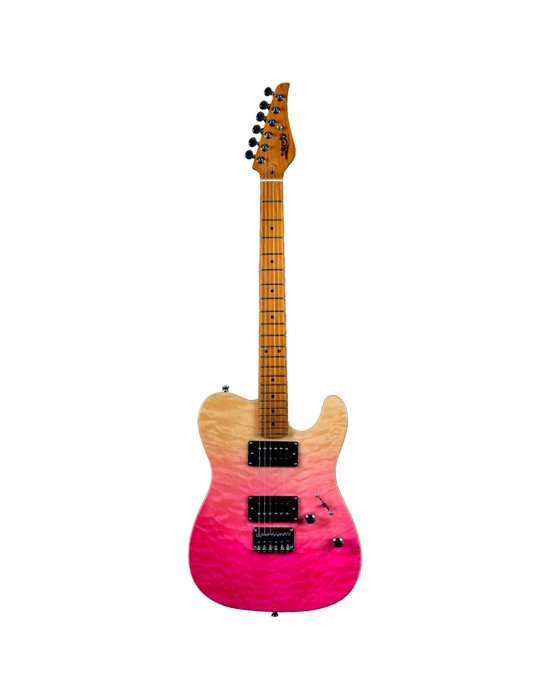 Guitarra Eléctrica Jet JT450-QTPK Rosa Transparente