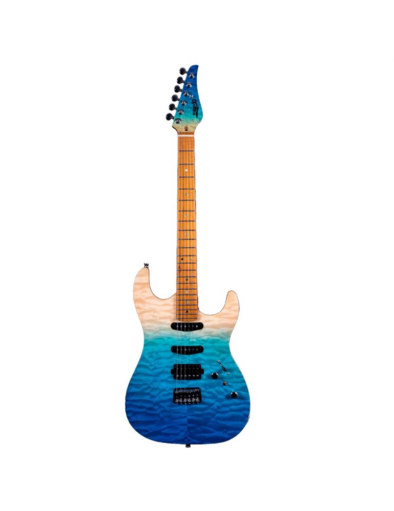 Guitarra Eléctrica Jet JS1000-QTBL Azul Transparente
