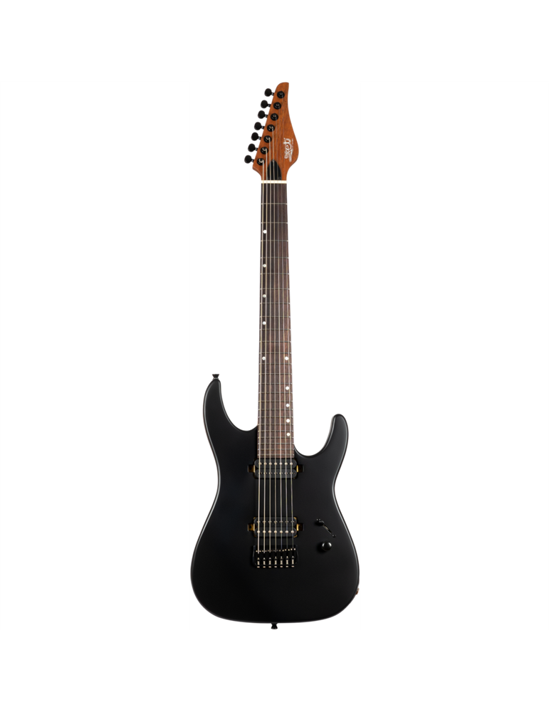 Guitarra Eléctrica 7 Cuerdas Jet JS507 Stygian Satin Black
