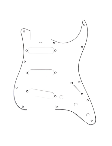 Golpeador 3 Capas Jet Guitars Stratocaster S/S/S PS300-WH Blanco