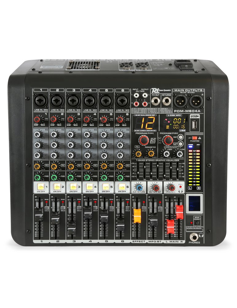 PDM-M604A Mezclador directo amplificado 6 canales