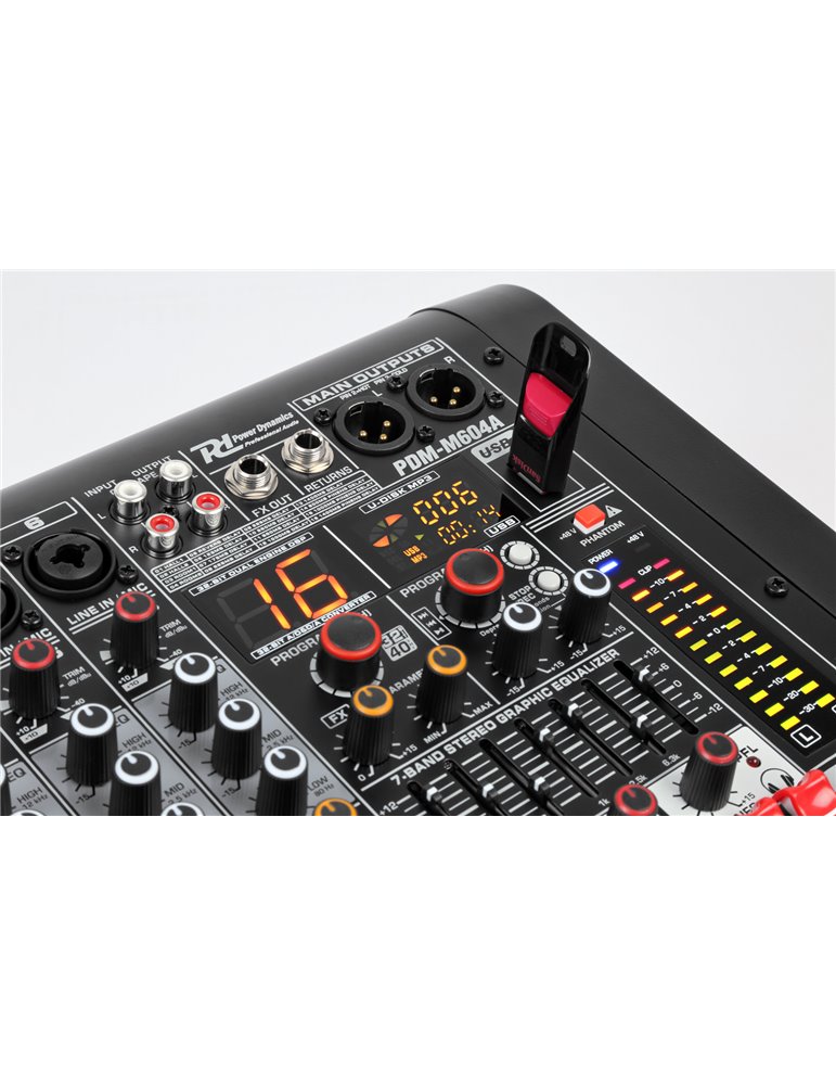 PDM-M604A Mezclador directo amplificado 6 canales