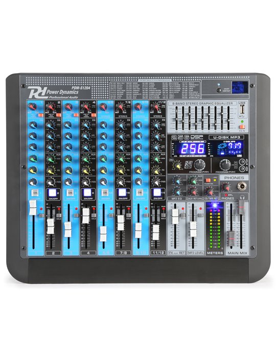 PDM-S1204 Mezclador analogico 12 canales Profesional 