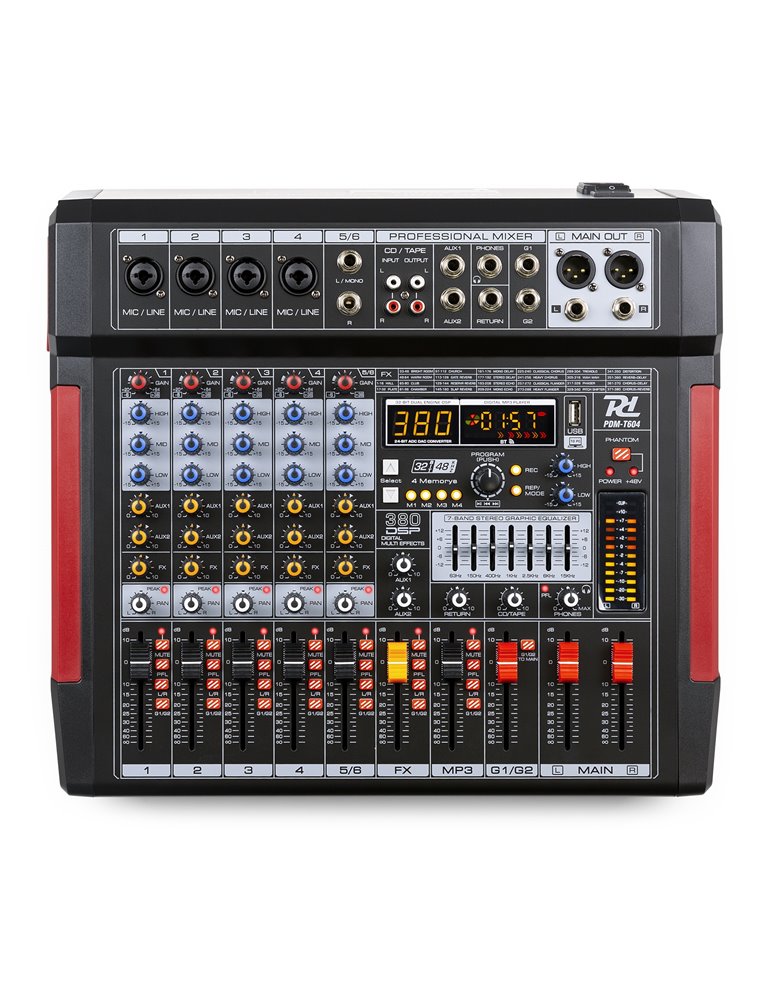 PDM-T604 Mezclador de directo 6 canales DSP/MP3