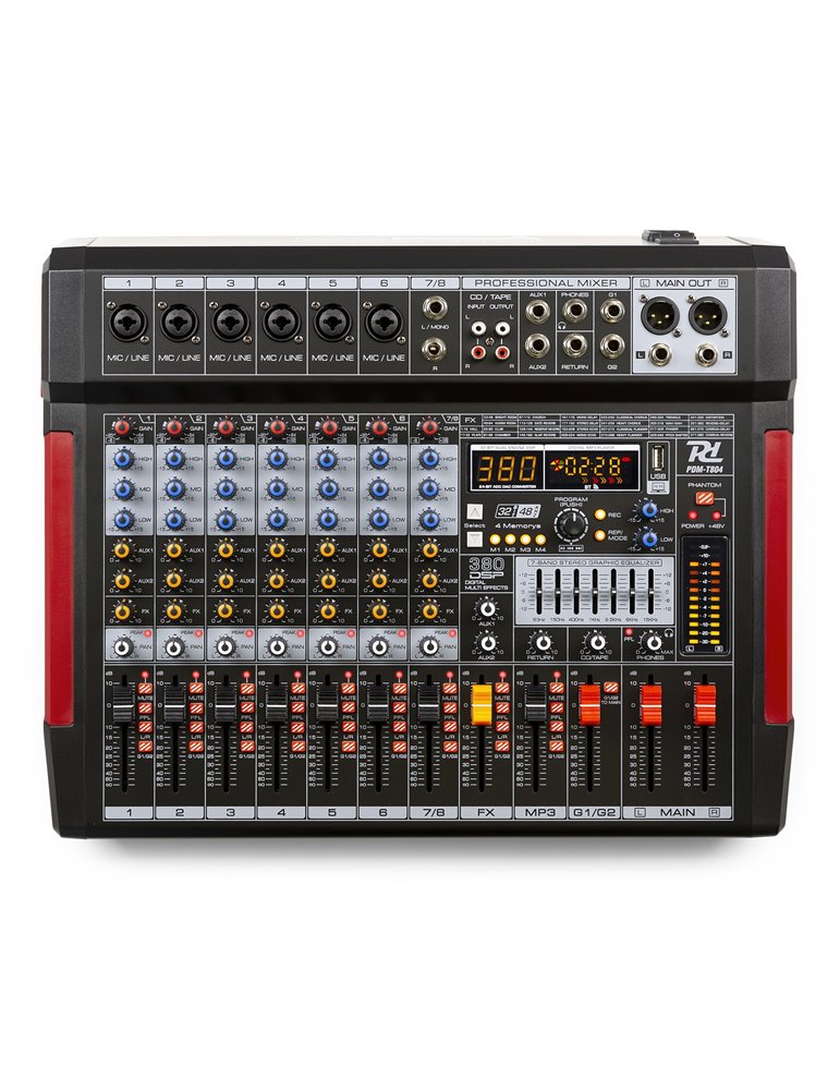 PDM-T804 Mezclador de directo 8 canales DSP/MP3