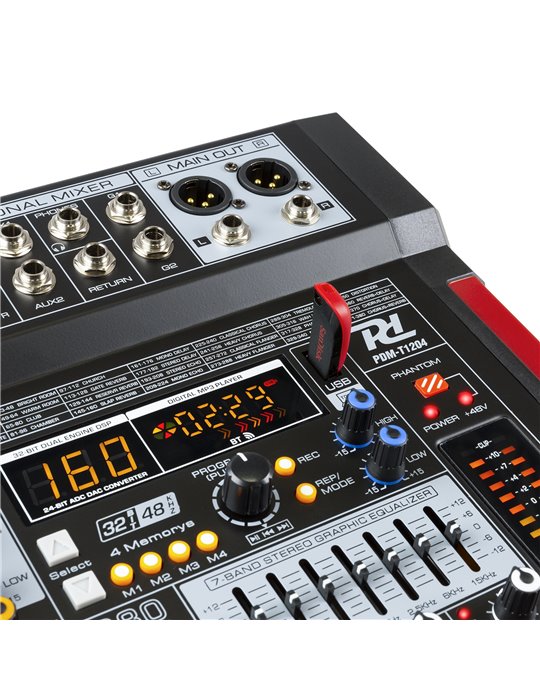 PDM-T1204 Mezclador de directo 12 canales DSP/MP3