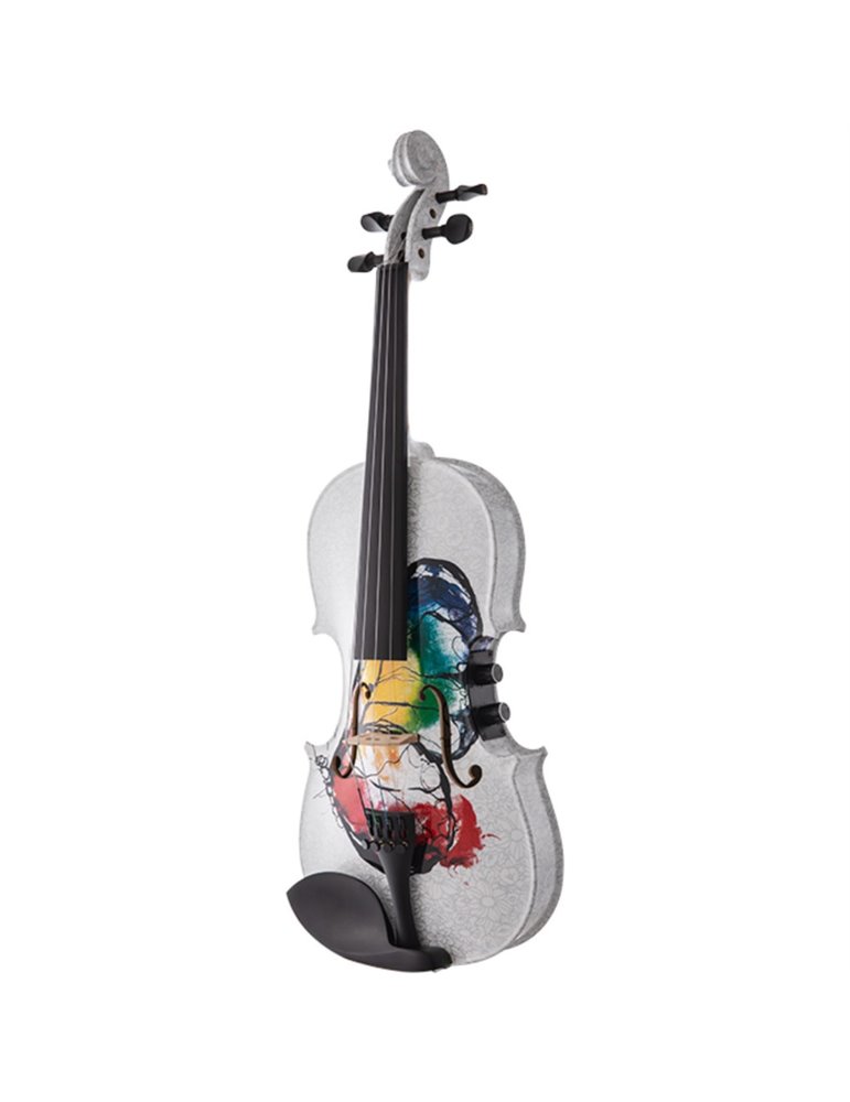 Violín 4/4 Electrificado Kinglos YSDS-N302 Decorado