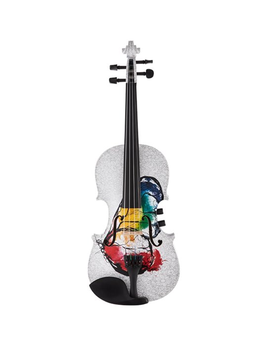 Violín 4/4 Electrificado Kinglos YSDS-N302 Decorado