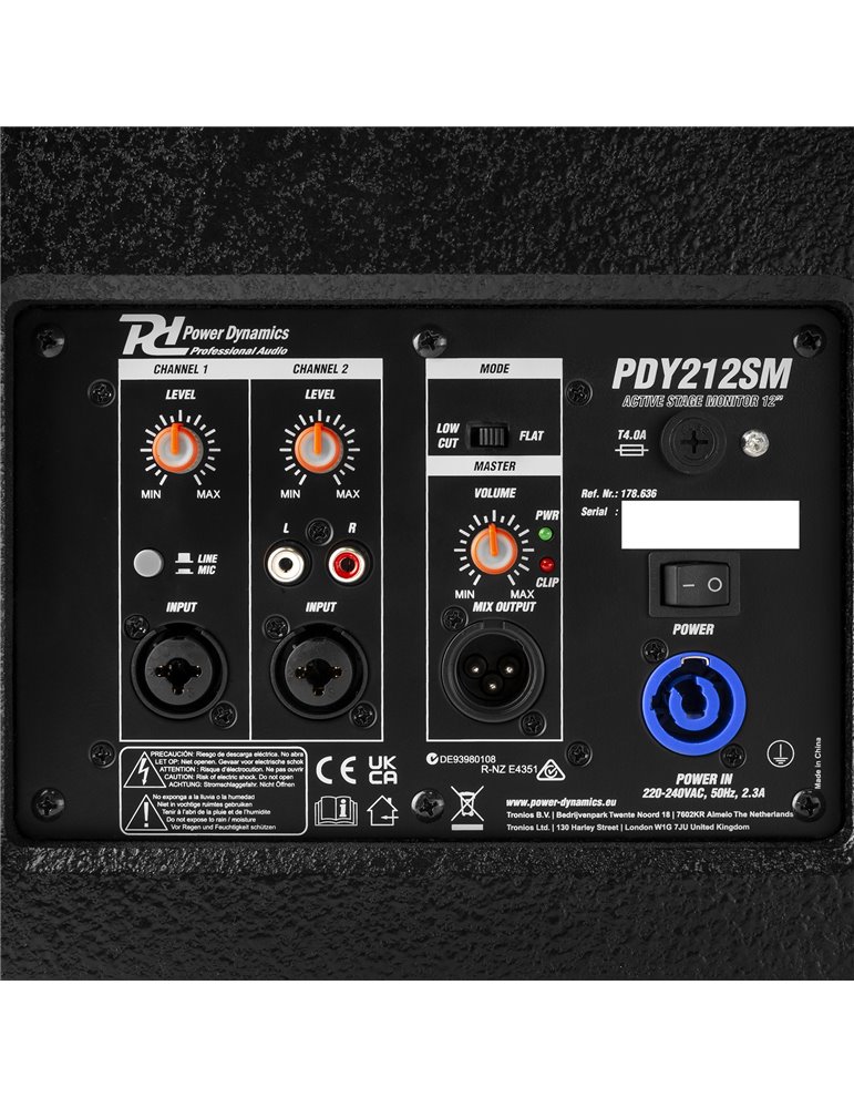 PDY212SM Altavoz monitor activo 12”