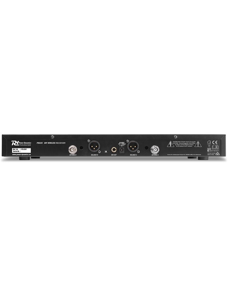 PD632H 2x 20 Canales Digital UHF Micro Inalambrico con 2 micros