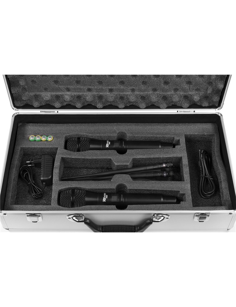 PD632H 2x 20 Canales Digital UHF Micro Inalambrico con 2 micros