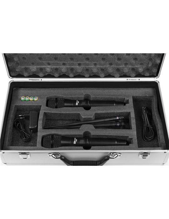 PD632H 2x 20 Canales Digital UHF Micro Inalambrico con 2 micros
