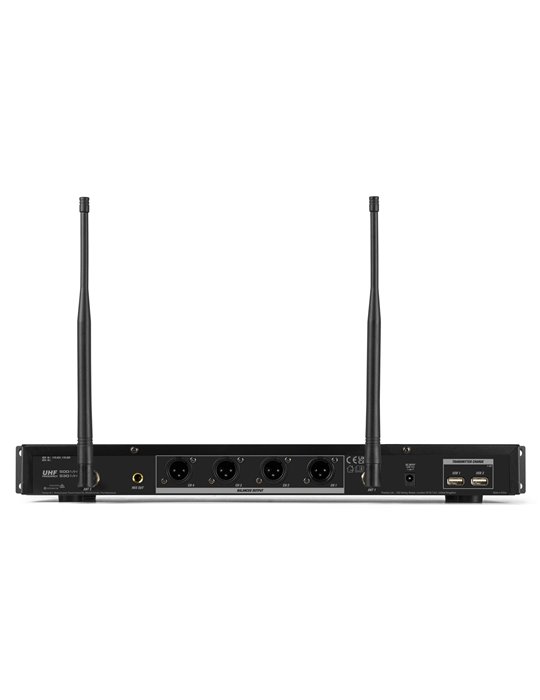 PD524 Set de micrófono inalámbrico UHF con 4 micrófonos de mano