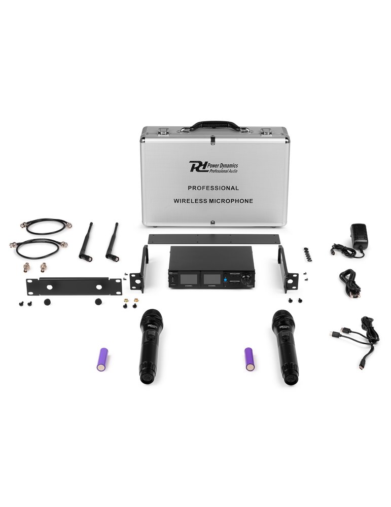PD522 Set de micrófono inalámbrico UHF con 2 micrófonos de mano