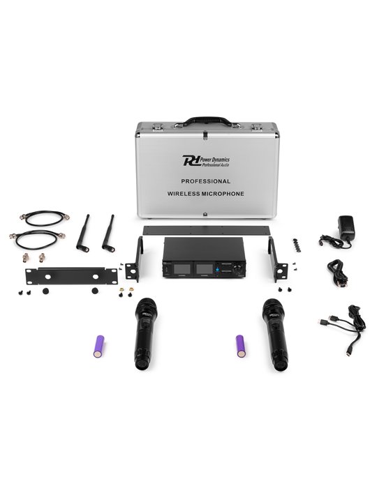 PD522 Set de micrófono inalámbrico UHF con 2 micrófonos de mano