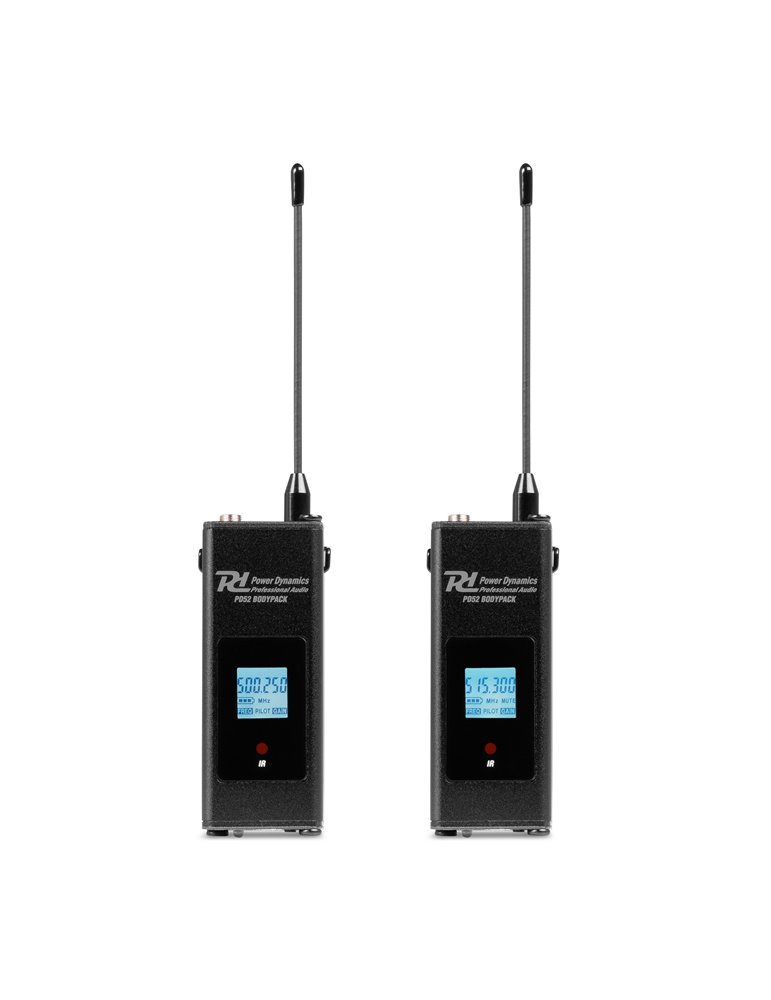 PD522B Juego de micrófono inalámbrico UHF con 2 micrófonos de petaca