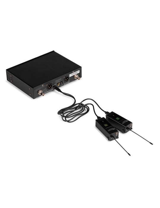 PD522B Juego de micrófono inalámbrico UHF con 2 micrófonos de petaca