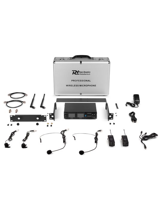 PD522B Juego de micrófono inalámbrico UHF con 2 micrófonos de petaca