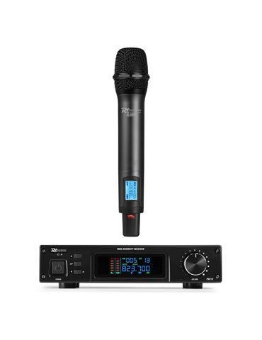 PD210 Micrófono inalámbrico de mano UHF 160-Canales, sistema True Diversity