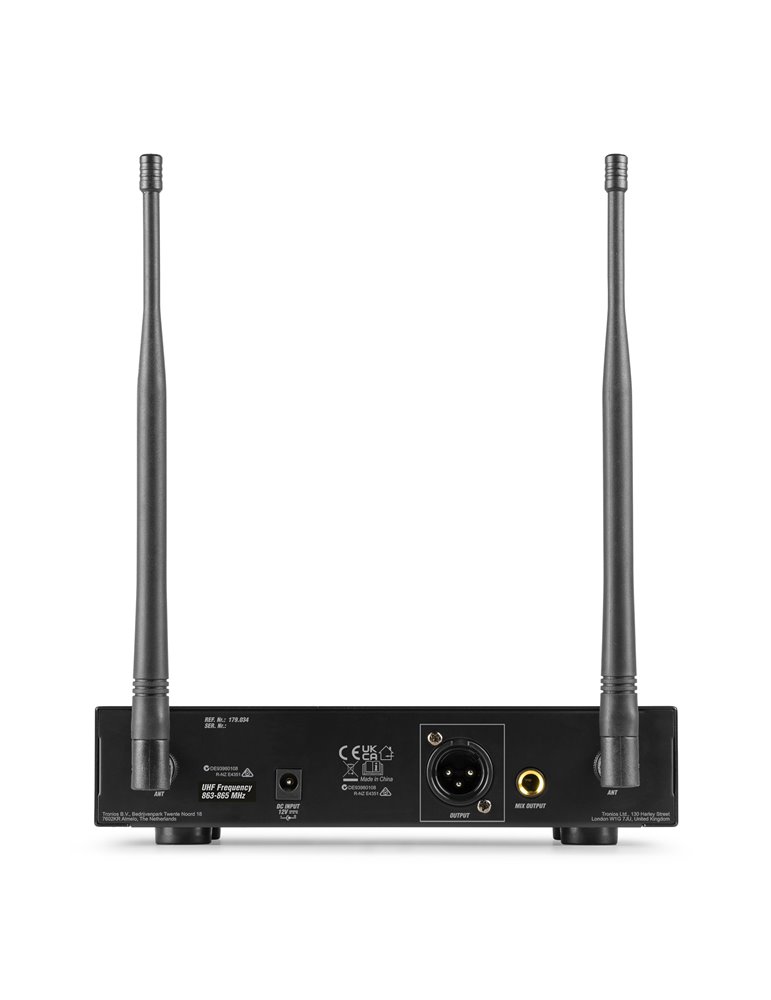 PD210 Micrófono inalámbrico de mano UHF 160-Canales, sistema True Diversity