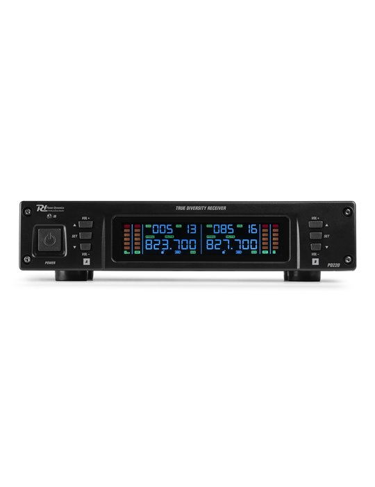 PD220 Micrófono inalámbrico de mano UHF 2x 80-Canales, sistema True Diversity