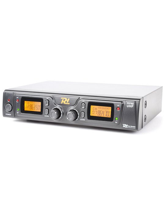 PD782 Microfono Inalambrico UHF 2x 8 Canales con 2 Micrófonos 